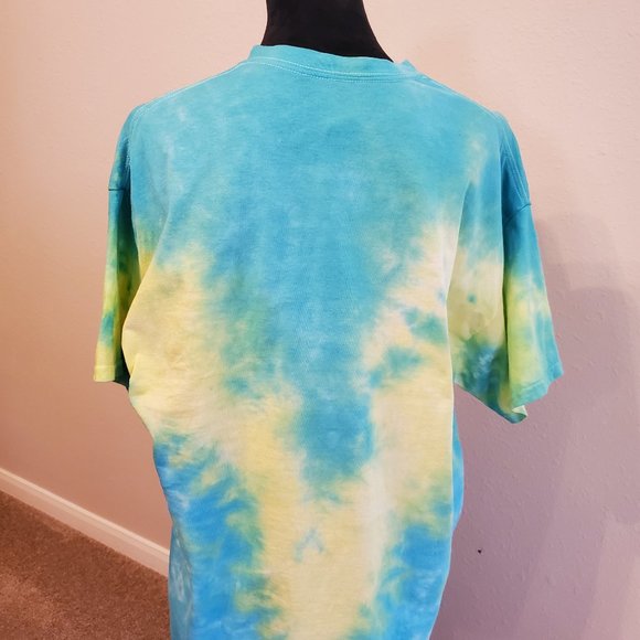 Tie dye boho style, unisex T shirt size Large. 100% cotton. - Picture 7 of 11